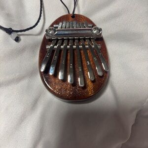Wooden Kalimba Pendant Necklace